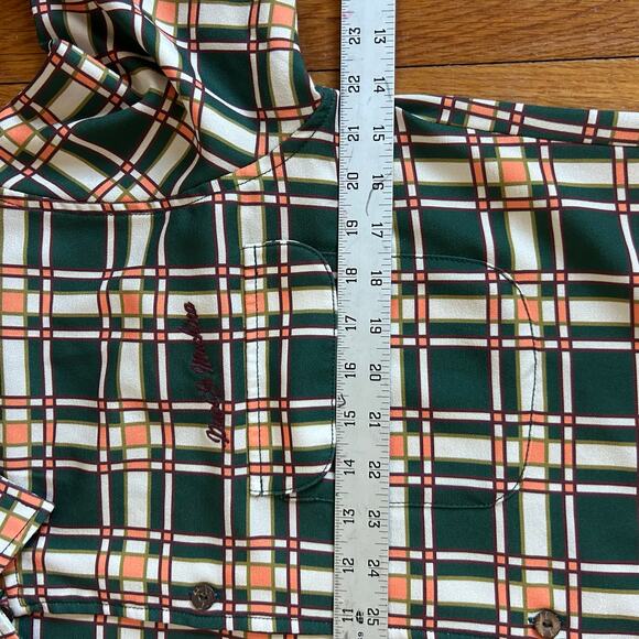 Deus Ex Machina Men’s Large Plaid Button Shirt Retro Short Sleeve - Picture 14 of 16